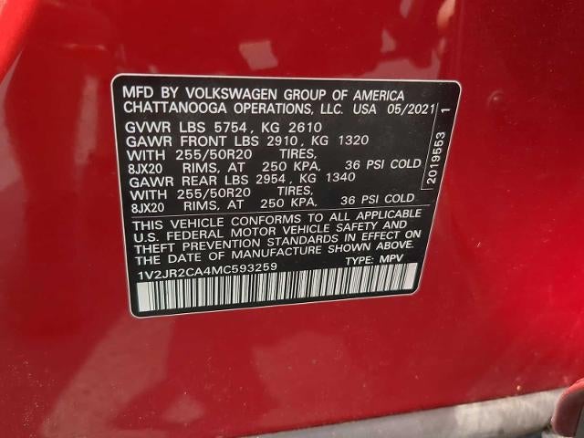 2021 Volkswagen Atlas 3.6L V6 SE w/Technology